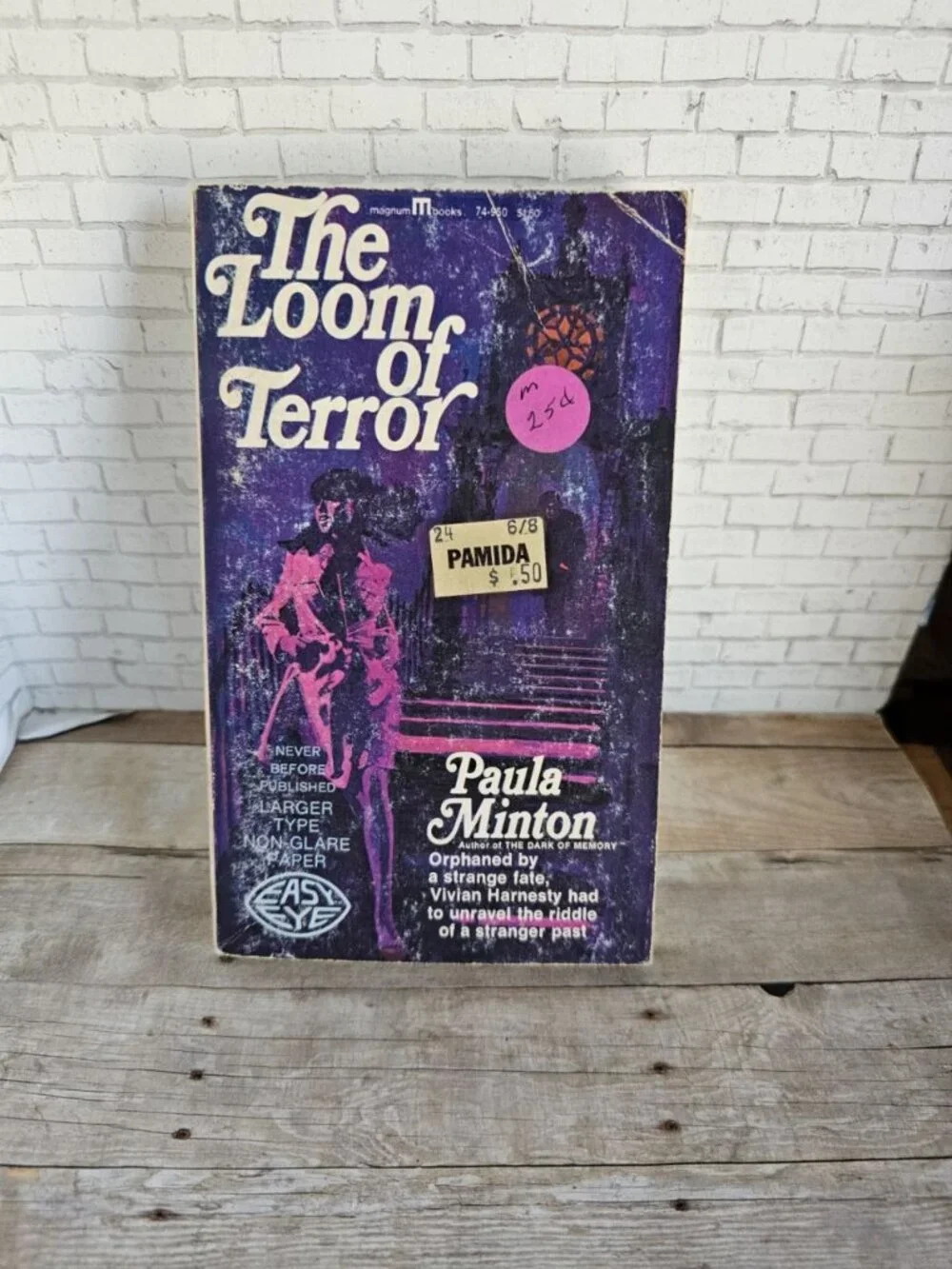The Loom of Terror Paula Minton 1968 Gothic Romance Paperback Easy Eye